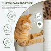 68 Inches Multi-Level Large Cat Tree Tower with Cat Condo/Cozy Plush Cat Perches/Sisal Scratching Posts & Hammocks Leopard Print