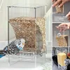 Automatic Parrot Food Feeder No Messes Bird Feeders Acrylic Seed Food Container Cage Accessories For Small And Medium Parakeets