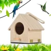 Hot Sale Wooden Large Nest Dox House Bird Bird Box Garden decoration Outdoor Wooden Boxes Bird Cages Nests Daily Necessities