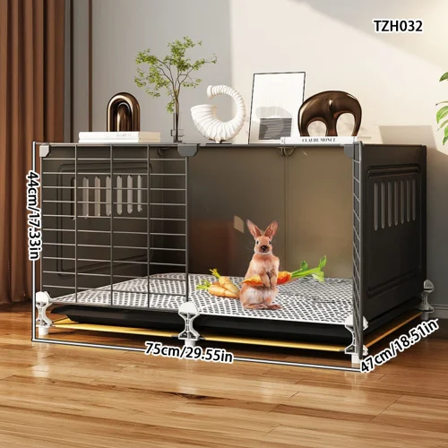 Rabbit Cage Household Extra Large Double-Layer Indoor Special Automatic Feces Cleaning Guinea Pig Cage Two-Story Platform Small House