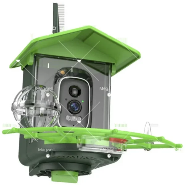 2024 Smart Bird Feeder Outdoor with AI Recognition - 4K Solar Camera, 8L Waterproof & Squirrel-Proof Design