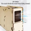 bird feed sieve blower with filter wooden assembly box grain Splitter Shell Separator Chaff Blowing Machine Bird Food SkinBlower