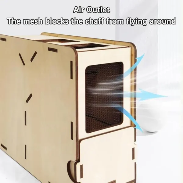 bird feed sieve blower with filter wooden assembly box grain Splitter Shell Separator Chaff Blowing Machine Bird Food SkinBlower