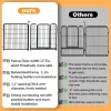 48 in(H) Decorative Garden Fence with Gate,8 Panels Total 17.7 Ft(L) Heavy Duty Iron Animal Barrier Fence for, Houses, Kennels