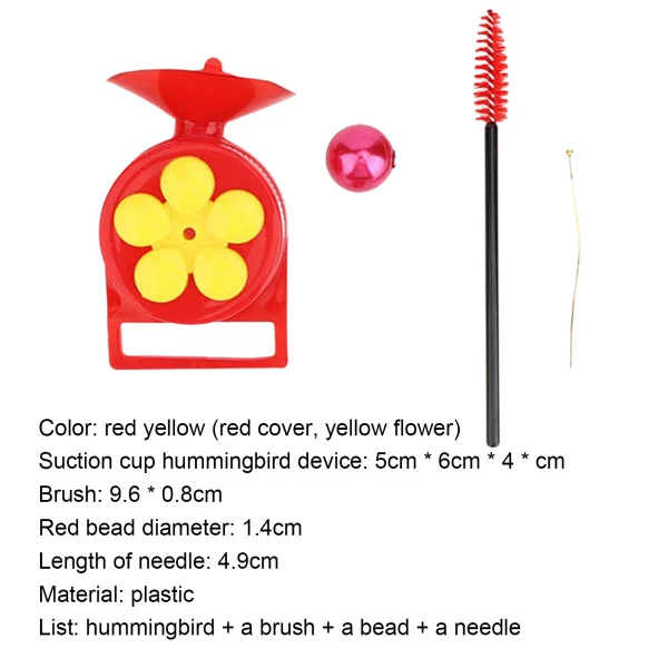 1Set Hummingbird Feeder Hand Held Accessories Durable Bird Feeder Plastic Hanging Dispenser Hummingbird Food Feeder for Garden