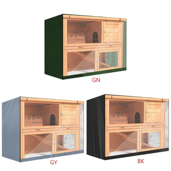 (Only dust cover, no cage)Bunny Hutch Cover Oxford Cloth Outdoor Crate Cover Rabbit Habitat Waterproof Harmful Light Prevent