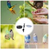 Railing Clamp Bird Feeder Adjustable Height Deck Bird Feeders With Clamp Bird Feeding Station Flower Pot Stand 360-Degree