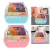 Creative Artificial Aquarium Toy Cartoon Light Up LED Light Up Tank Electric Lovely Music Interactive Aquarium Toys Home