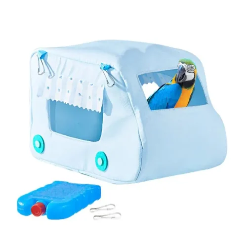 Summer Parrot Cooling Bed Bird Hammock For Cage Car Shape Cooling Sleeping Cave House For Hamster Canary Conure Pet Supplies