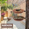 Hanging Bird Feeder Bowl Tree Mounted Bird Feeder Water Container Weatherproof Pet Supplies for Balcony Railing Garden