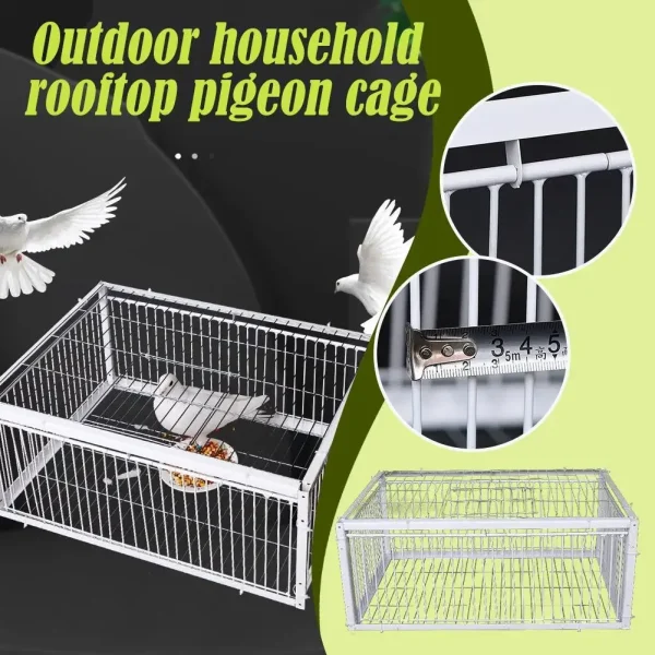 Auto Trap Bird Cage Rabbit Cage Mouse Cage Entry Only No Exit Thickened Encrypted Automatic Pigeon Collecting Portable Bird Cage