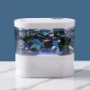 USB Mini Desktop Aquarium Built-in Water Pump / LED light / Filter Self circulation and self circulation goldfish tank
