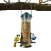 Dangling Bird Feeder Squirrel Proof Bird Food Container PP Bird Food Dispenser Container Tubular Bird Feeders for Pet Supplies