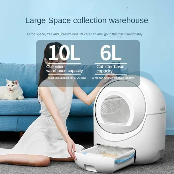 Electric Cat Toilet Extra Large Intelligent Cat Litter Box Fully Enclosed Poop Shovel Fully Automatic Cat Litter Box Low Noise