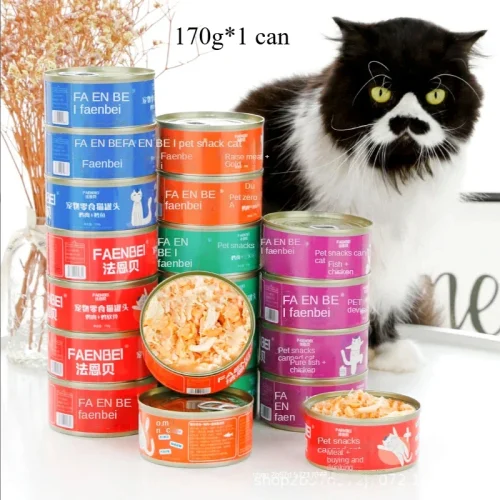 Canned cat white meat snack can cat snacks cat staple food young cat fat 170g cat wet food