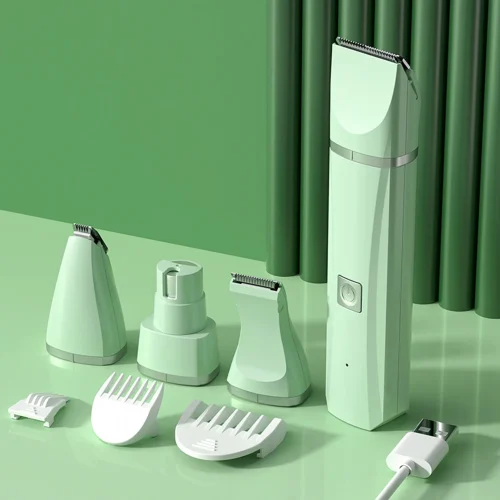 Pet Hair Grooming Trimmer 4 Replacement Heads 3 Limit Combs Powerful Trimming Efficient Dog Clipper Flexible Use for Pet Shop