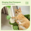 Pink Cat Scratching Post with Sisal Rope Cat Scratcher Tree Towel with Comfortable Spacious Hammock Cats Climbing Frame