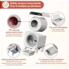 Self-Cleaning Cat Litter Box, 75L XL Capacity(48x55x61cm), WiFi APP Control, Odorless Automatic Cat Toilet with Garage Bags