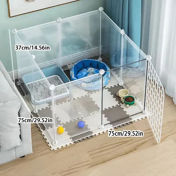 Dog Fence Indoor Household Small Size Dogs Fence Teddy Rabbit Pet Isolation Door Guardrail Cat Cage Anti-Jailbreak