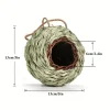 Handcrafted Weaved Hanging Parrot Hummingbird Nest Houses Birds Nest Cage Egg Cage House Outdoor Home Decoration and Gardening