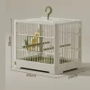 Portable Bird Container Bird Travel Carrier Bird Cage with Handle Large Space Breathable Foldable