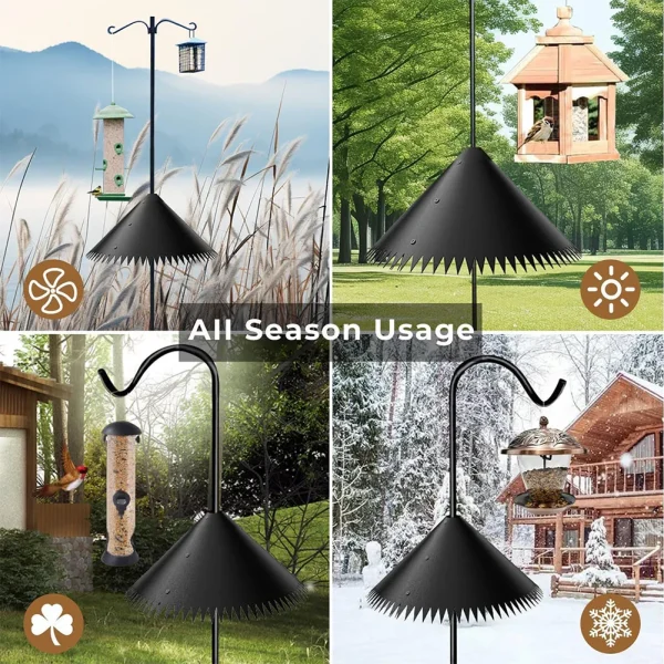 2pcs 14/16/18in Squirrel Baffle Outdoor Wrap Around Squirrel Baffle Squirrel Proof Bird Buddy Accessories for Bird Feeder Pole
