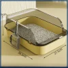 Cat Litter Box Kitty Sandbox cat bathroom Semi Closed Cleaning Basin Supplies Pet Toilet Kitten Tray Bedpan Accessories Supplies