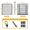 48 in(H) Decorative Garden Fence with Gate,8 Panels Total 17.7 Ft(L) Heavy Duty Iron Animal Barrier Fence for, Houses, Kennels