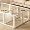 Pet Fence Fully Transparent Houses Acrylic Large Dog Fence Indoor Dog House.Large Space Dog Crate Double Suction Cup Design
