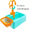 Bird Shower and Feeder with Automatic Parrot Bath Tub Faucet - Keep Your Birds Clean Happy Feeders Burd accesories