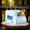Summer Parrot Cooling Bed Bird Hammock For Cage Car Shape Cooling Sleeping Cave House For Hamster Canary Conure Pet Supplies