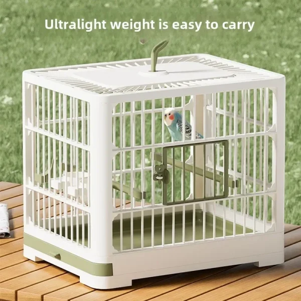 Portable Bird Container Bird Travel Carrier Bird Cage with Handle Large Space Breathable Foldable