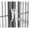 Combo Breeding Stacker Center Divided Breeder Bird Flight Double Rolling Cage with Side Breeding Nest Door (Black Vein