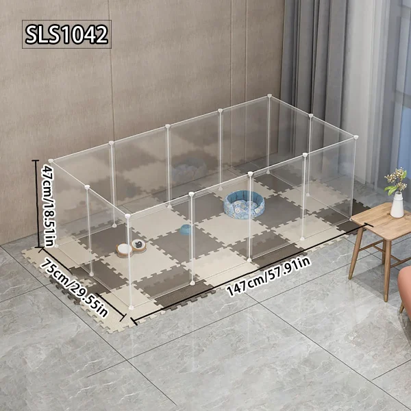kf-S51303ed1838446e2a7bfe120a477c3b3p Pet pen Dog cage Indoor kennel fence Dog pen Dog cat free splicing cage dog cage Cat cage rabbit