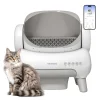 White Neakasa M1 Large Low noise Odor Eliminator App Control Intelligent Electric Self Cleaning Smart Automatic Cat Litter Box