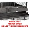 Extra Large Stackers Heavy Duty Wrought Iron Breeder Parrot Aviary Bird Breeding Rolling Cage with Side Nest Doors