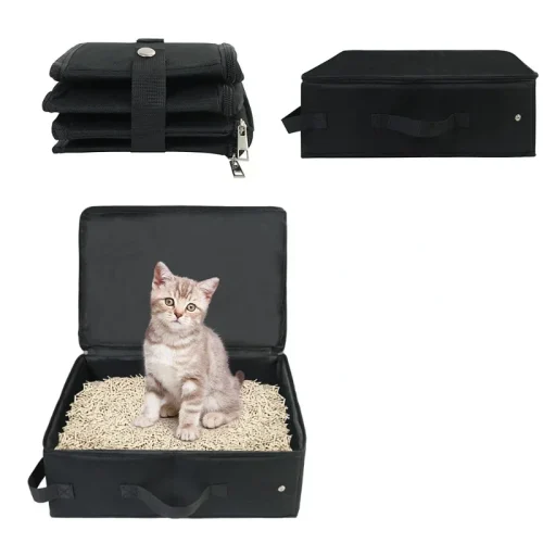 Outdoor Foldable Cat Litter Box Portable Folding Travel Pet Litter Box Dog Toilet Tray Folding Cat Litter Potty Waterproof
