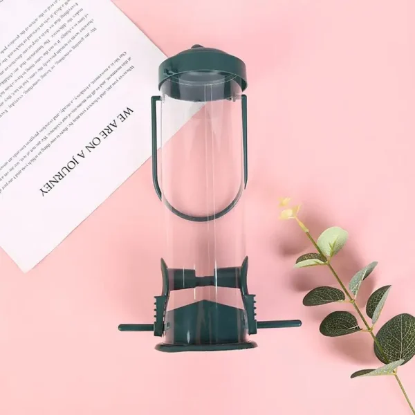 Dangling Bird Feeder Squirrel Proof Bird Food Container PP Bird Food Dispenser Container Tubular Bird Feeders for Pet Supplies