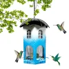 Outdoor Yards Hanging Castle Hollow Metal Bird Feeder Castle Style Bird Feeder Outdoor Garden Bird Feeder Feeding Bird House