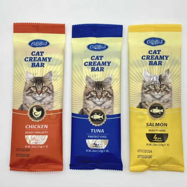 Hot sale Cat Treat Strips Cat Snack Bar Pet Creamy Bar for Cats Wet Pet Food OEM ODM
