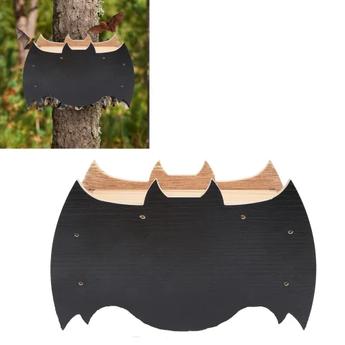 Bat House Bat House Handcrafted Wooden Weather Proof Easy to Install Bat Shaped Bat Box for Outdoor Winter Bat Roost Bat Shelter