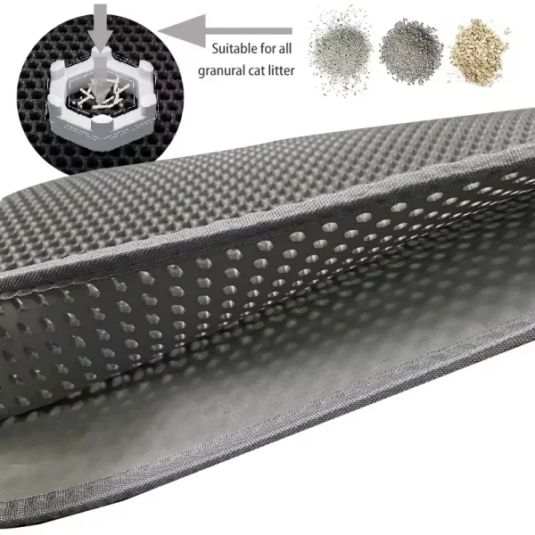 Cat Litter Mat EVA Waterproof Double Cat Toilet Rug Litter Tray Sandboxes for Cat Litter Carpet Cat Litter Box Accessories