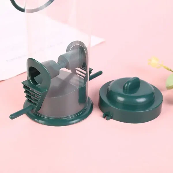 Dangling Bird Feeder Squirrel Proof Bird Food Container PP Bird Food Dispenser Container Tubular Bird Feeders for Pet Supplies