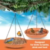 Hanging Bird Bathtub Bird Feeding Dish Tray Platform Feeder Bird Water Bowl Bird Bath for Outdoor Patio Parrot Tree Decorations