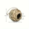 2024 New Birds Nest Bird Cage Grass Egg Cage Bird House Outdoor Decorative Weaved Hanging Parrot Nest Houses Pet Bedroom