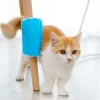 Pet Cats Corner Brush Tree Massager Comb Accessories Sandbox for Cats Tower Scratcher Scratching Post Scrapers Stuff Supplies