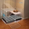 Encrypted Rabbit Cage Indoor Special Household with Anti-Spray Baffle Guinea Pig Guinea Pig Large House Large Space