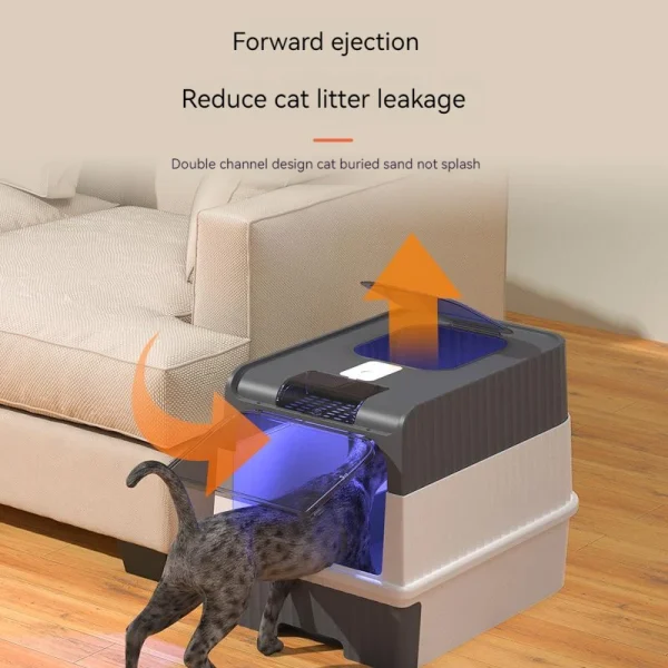Cat Litter Box Large Rechargeable Self-cleaning Litter Box for Cat Fully Enclosed Toilet Large Capacity Cat Products