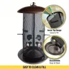 Giant combination screen bird feeder, 10 lb capacity, built-in drain, screw cap design, easy to fill, suitable for bird lovers