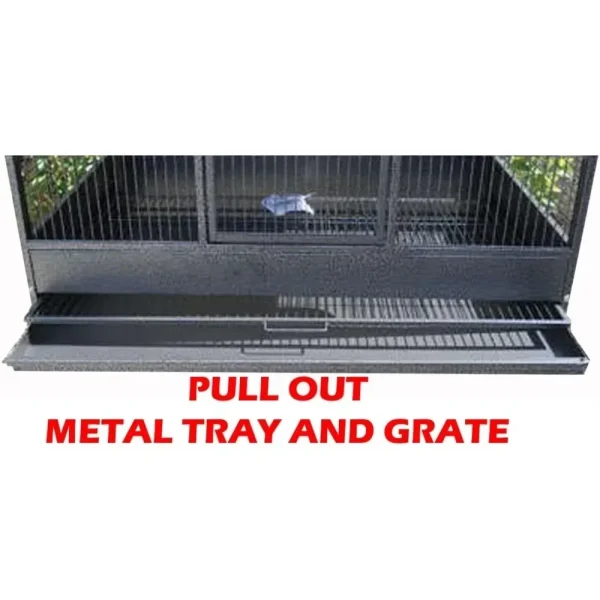 Extra Large Stackers Heavy Duty Wrought Iron Breeder Parrot Aviary Bird Breeding Rolling Cage with Side Nest Doors